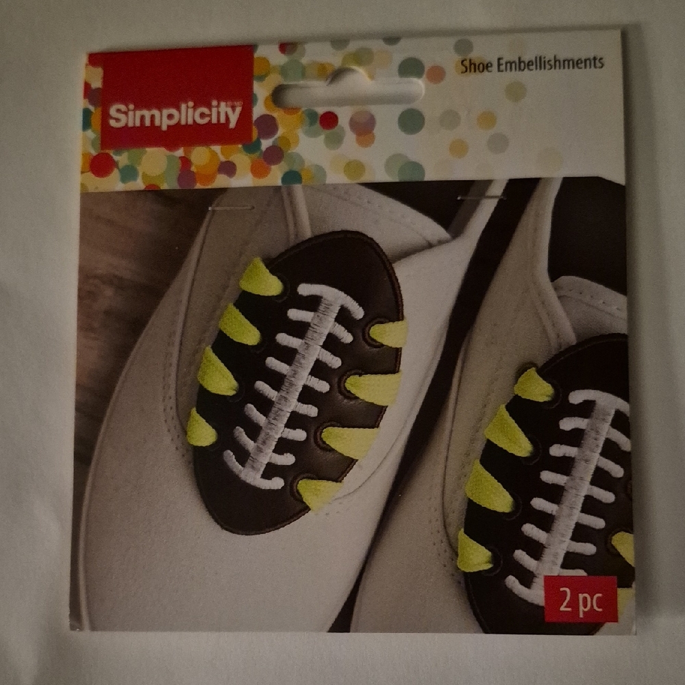 Simplicity Football Shoe Embellishments with White Laces